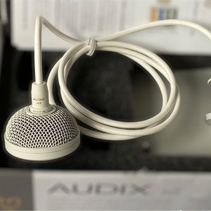 AUDIX M3W MIAVIA Tri-Element Hanging Ceiling Microphone with 4' Cable (White)
